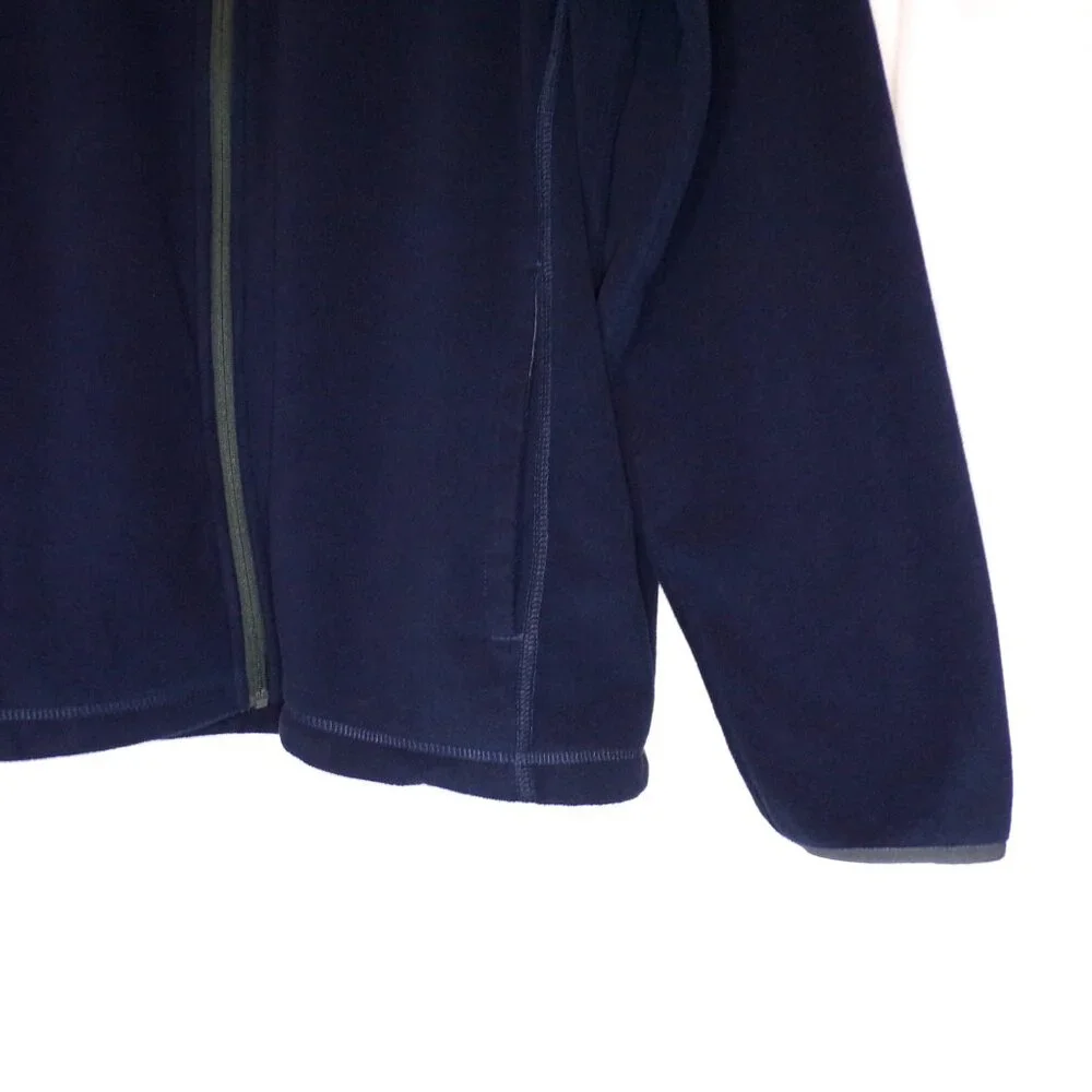 Eddie Bauer Blue Gray Fleece Jacket Mens Large Full Zip Coat Hiking Outdoors - Picture 5 of 12